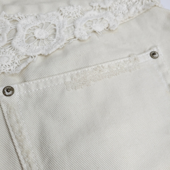 Free People White Lace and Jewled Denim Shorts - Picture 4 of 10